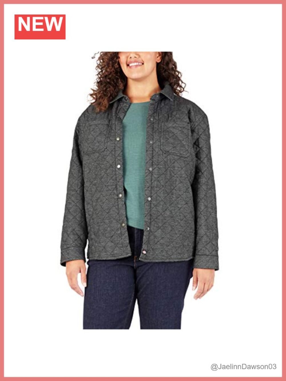 Plus Size Quilted Flannel Shirt Jacket Sherpa Lined Chore Coat